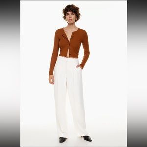 Worn Once! Aritzia Wilfred Effortless Pants in Birch. Beautiful!